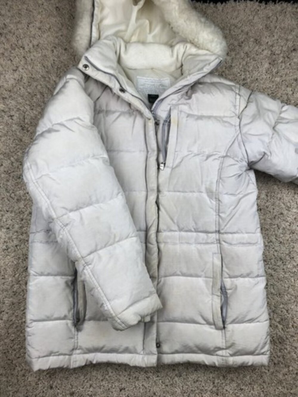 Lauren Ralph Lauren Mountain Expedition Winter Coat Women P Petite Ivory White